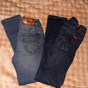 Boys Lucky Brand Blue and 7 For All Mankind Jeans Size 10.